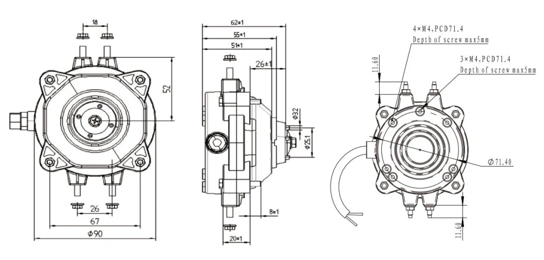 Electronically Commutated Electric Ec Brushless Fan Motor for Air Conditioning/Cooling